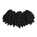 Pack of 3 Jamaican Bounce Crochet Hair Wand Curl Synthetic Hair Crochet Braids 8 Inch 20 Strands/Pack ELEGANT MUSES Afro Kinky Braiding Hair Extensions for Black Women (8