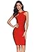 Meilun Women's Rayon Front Cross Cocktail Bandage Bodycon dress Small Red