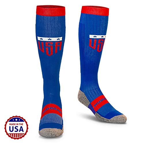 MudGear USA Compression Socks - Men's and Women's Patriotic Running (1 Pair)
