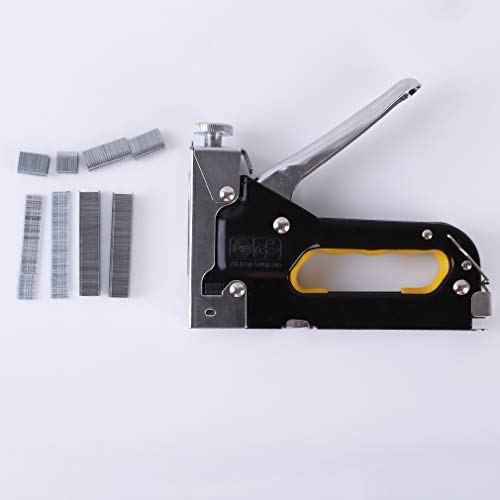 SOURBAN 3 in 1 Staple Gun Sharpshooter Manual Furniture Stapler for Hand/Hammer Tackers,Black