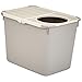 Amazon Basics No-Mess Hooded Cat Litter Box, 20 x 15 x 15 Inches, Top Entry
