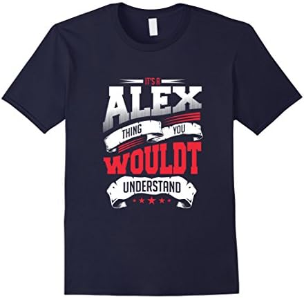 Men's Hello My Name Is Alex Perfect Say My Name T-Shirt Medium Navy