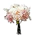 Yamalans 1 Bouquet Artificial Peony Rose Flower Lifelike Plant DIY Wedding Party Home Hotel Cafe Decor Champagne