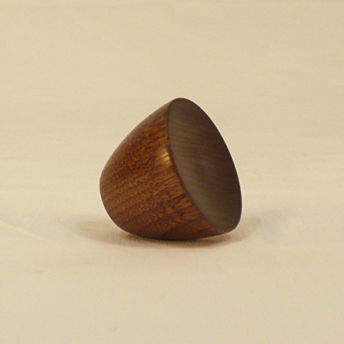 Lamp Finial Black Walnut Wood Mid Century Modern Cup Pattern 5