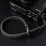 Camera Wrist Strap (550 Paracord/Black) Higher-end and Safer Adjustable Camera Lanyard Wrist, Suitable for Nikon/Canon/Sony/Panasonic/Fujifilm/Olympus DSLR or Mirrorless Cameras Hand Strap