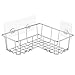 SANNO Shower Organizer Adhesive Corner Shower Caddy, Bath Shelf Storage Shampoo Conditioner Bathroom Kitchen Storage Organizer for Kitchen & Bathroom Accessories - Rustproof Stainless Steel