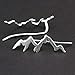 Mountain Peak Crawler Earring Set Mountains Climbers Wrap Unique Earrings (Silver)