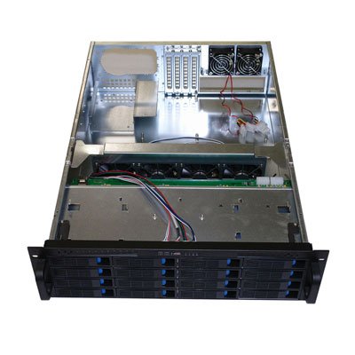3U Rackmount Server Case with 16 Hot-Swappable SATA or SAS Drive Bays RPC-3216 Mini SAS Connectors