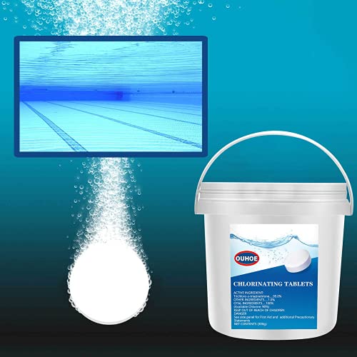 Chlorine Pool Tablets, 300Pcs Chlorinating Tablets Swimming Pool