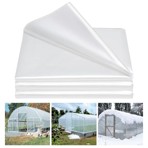 6 Mil 26.2 x 32 ft Greenhouse Plastic Film,Winter Greenhouse Plastic Sheeting f…