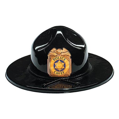 Black Plastic Trooper Hat Party Accessory (1 count)
