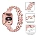 TOYOUTHS Metal Link Compatible with Fitbit Versa 2 Watch Band/Versa Lite/Versa Bands for Women Stylish Dressy Strap Bracelet Replacement Wristbands Accessories for Versa 2 Special Edition, Rose Gold
