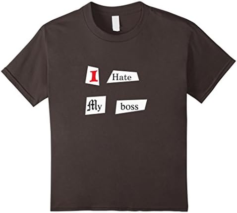 unisex-child Serial Killer Magazine Cut Out Text I Hate My Boss. 12 Asphalt