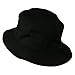 Big Size Cotton Blend Twill Bucket Hat - Black (For Big Head)