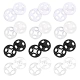 NUOMI 60 Set Plastic Snap Fasteners, Invisible