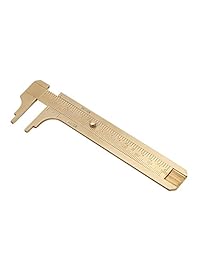 Práctico deslizante calibre latón calibre Vernier regla herramienta de medición doble báscula de mm pulgada Mini bolsillo de latón regla 80 mm. 100 mm. opcional (328.1 foot)