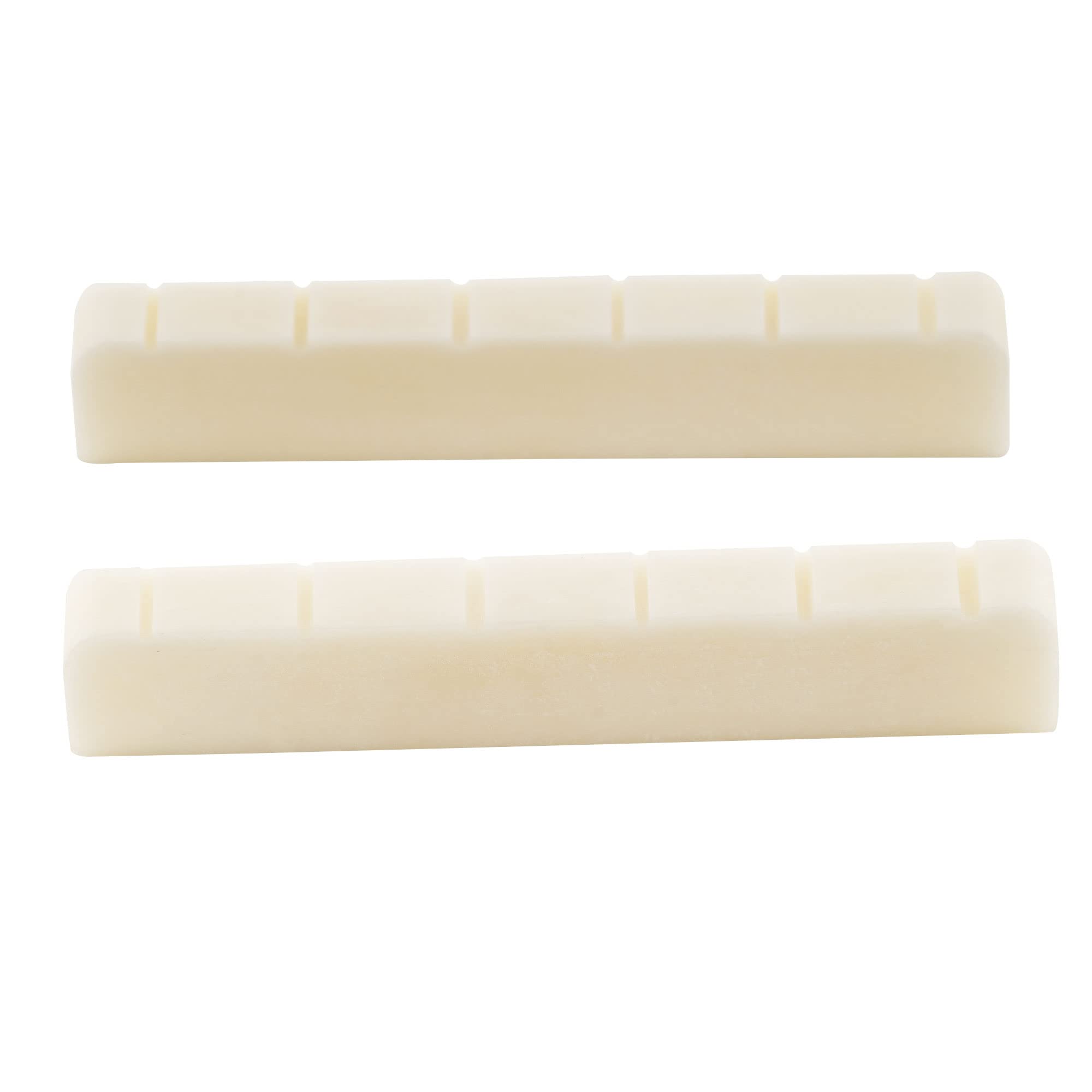 Musiclily Slotted 6 String Classical Guitar Bone Nut,DJ-01 52x6x9/8.5mm (2 Pieces)