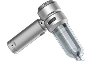 VNOST Car Vacuum,3 Suction Modes,Portable Mini Cordless Cleaner with 24000pa Suction Power,Type-C Charge,Handheld Vacuum for Home,Car, Office Desk, Keyboards(Satin Silver)