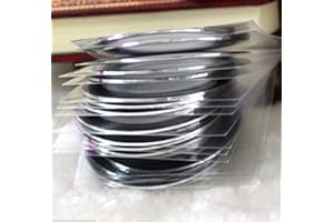 PEACELOVE 10 Rolls Gold/Silver Glitter Nail Striping Tape-Striping Tape for Nail Art-Nail Striping Tape Foil-Nail Striping Tape Thick-Nail Striping Tape with Dispenser-Self-Adhesive DIY Nail Art Tape (Silver)