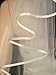 Venus Jewelry 1T 1 Tier Ribbon Edge Center Cascade Veil