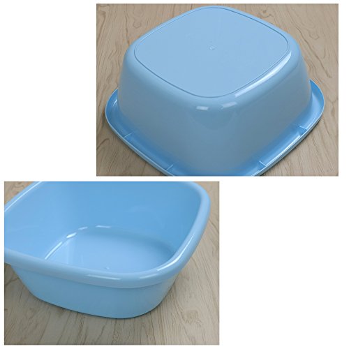 Doryh 12 Quart Plastic Square Washbasin, Set of 3 - Thumbnail 4