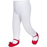 Baby Emporio-Baby Girl Festive Tights-Shoe Look-Satin Front Bows-Anti slip