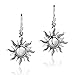 AeraVida Trendy Dancing Mystical Sunshine .925 Sterling Silver Dangle Earrings | Celestial Sterling Silver Dangle Earring for Women | Eclipse Earrings