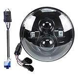 Belt&Road 7 Inch Round Super White LED Headlight for Harley Davidson Fits 2014-2019 Street Glide Special,Hi-Lo Beam Headlamp With Dual Beam Adapter,Black Housing