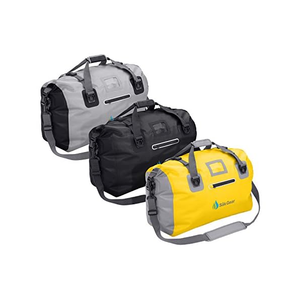 DuffelSak-Waterproof-Duffel-Bag-500D-PVC-60L-Roll-Top-Duffle-with-Welded-Seams-Carry-Handle-Shoulder-Straps-Inner-Zip-Pocket-2-Splash-Proof-Outer-Zip-Pockets-Reflective-Trim DuffelSak-Waterproof-Duffel-Bag-500D-PVC-60L-Roll-Top-Duffle-with-Welded-Seams-Carry-Handle-Shoulder-Straps-Inner-Zip-Pocket-2-Splash-Proof-Outer-Zip-Pockets-Reflective-Trim