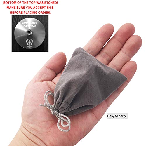 DjuiinoStar Anti-Gravity Gyroscope, Last 7-15 Minutes on Hard&Smooth Surface (Best Record 26 Minutes), Waste Your Time Efficiently, EDC Desk Toy, Bottom Etched God Bless America Unique Gift DST-901
