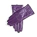 MATSU Fashion Women Winter Warm Leather Touch Screen Gloves 5 Colors M9213 (L, Purple (Long Fleece or Cashmere lining))