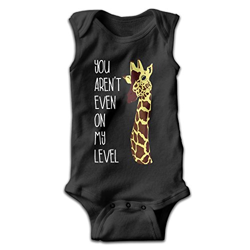 Baby Boys' Sleeveless You Aren't Even On My Level One Pieces Summer Romper Black
