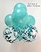 Metallic Teal Balloons Confetti Turquoise Balloons for Baby Shower Birthday Wedding Engagement Party Decorations