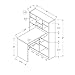 Monarch Specialties Cappuccino Hollow-core Left Or Right Side Corner Desk