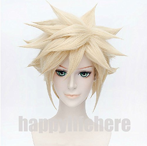 Happylifehere Game Layered Short Blonde Cosplay Costume Wig Halloween Hair (Unstyled) - Image 3