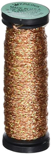 Kreinik No.8 Fine Metallic Braid Trim, 10m, Yellow/Orange