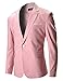 FLATSEVEN Mens Slim Fit Cotton Stylish Casual Blazer Jacket