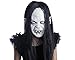 CycleMore Halloween Ghost Mask Horror Grimace Latex Mask Scary Zombie Emulsion Skin with Hair Creepy Toothy Zombie Ghost Mask Costume Party Cosplay Halloween Mask