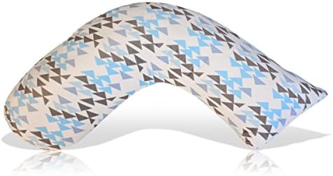 Blue &amp; Grey Geo Triangle Bosom Baby nursing pillow