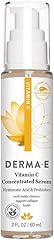 DERMA E Vitamin C Concentrated Serum, 2 Oz, with Hyaluronic Acid, Vitamin E & Aloe, All Natural, Antioxidant-Rich Concentrate