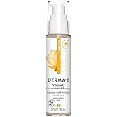 DERMA E Vitamin C Concentrated Serum, 2 Oz, with Hyaluronic Acid, Vitamin E & Aloe, All Natural, Antioxidant-Rich Concentrated Formula, Hydrating & Brightening Vitamin C Face Serum