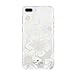 kate spade new york Protective Hardshell Case for iPhone 8 Plus, iPhone 7 Plus, iPhone 6s Plus & iPhone 6 Plus - Hollyhock Floral Clear / Cream with Stones