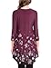 BAISHENGGT Women's Sleeveless Printed Flare Tunic Top XX-Large Purple Floral