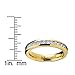 4MM Goldtone Plated Princess Cut women's Eternity Titanium Ring Wedding Band with Cubic Zirconia CZ