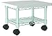 Safco Onyx Rolling Cart Printer Stand, Under-Desk Mobile Utility Table for Home Office with Steel Shelf, Gray