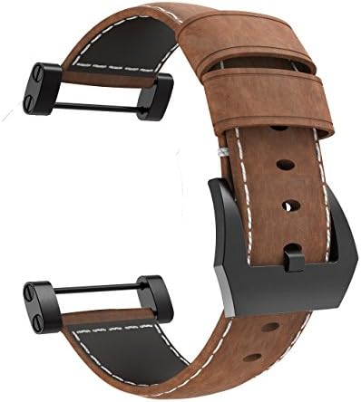 Watch Strap Band for Suunto Core, BTChoice Genuine Leather Replacement Watch Band Strap for Suunto Core Smart Watch (Brown)
