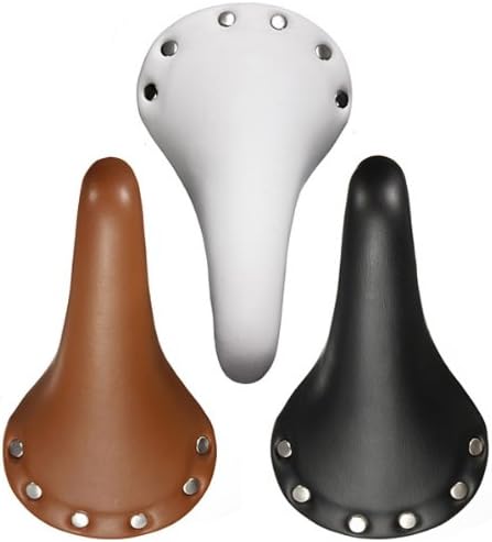 Rivetted Leather Road Bike Seat Saddle.