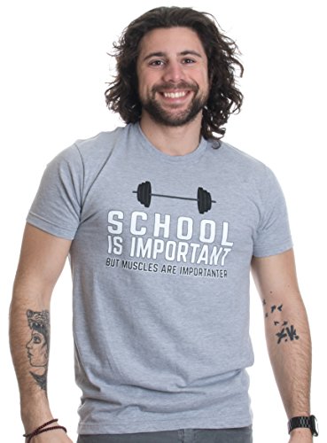 School is Important, but Muscles are Importanter | Funny Body Building T-shirt-(Adult,M) School is Important, but Muscles are Importanter | Funny Body Building T-shirt-(Adult,M)