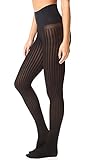 Commando Women's Sweater Rib Tights, Black, Medium
