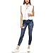 Fashionazzle Women's Buttoned Basic Solid Denim Vest Jacket (Medium, DSV02-White)